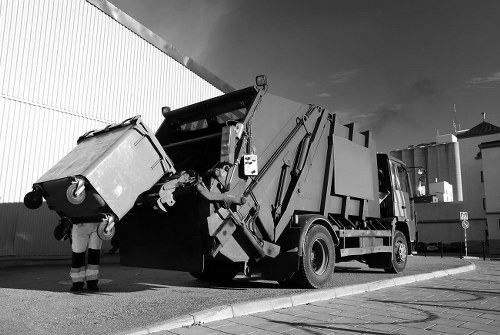 Construction debris being cleared from a Parsons Green site